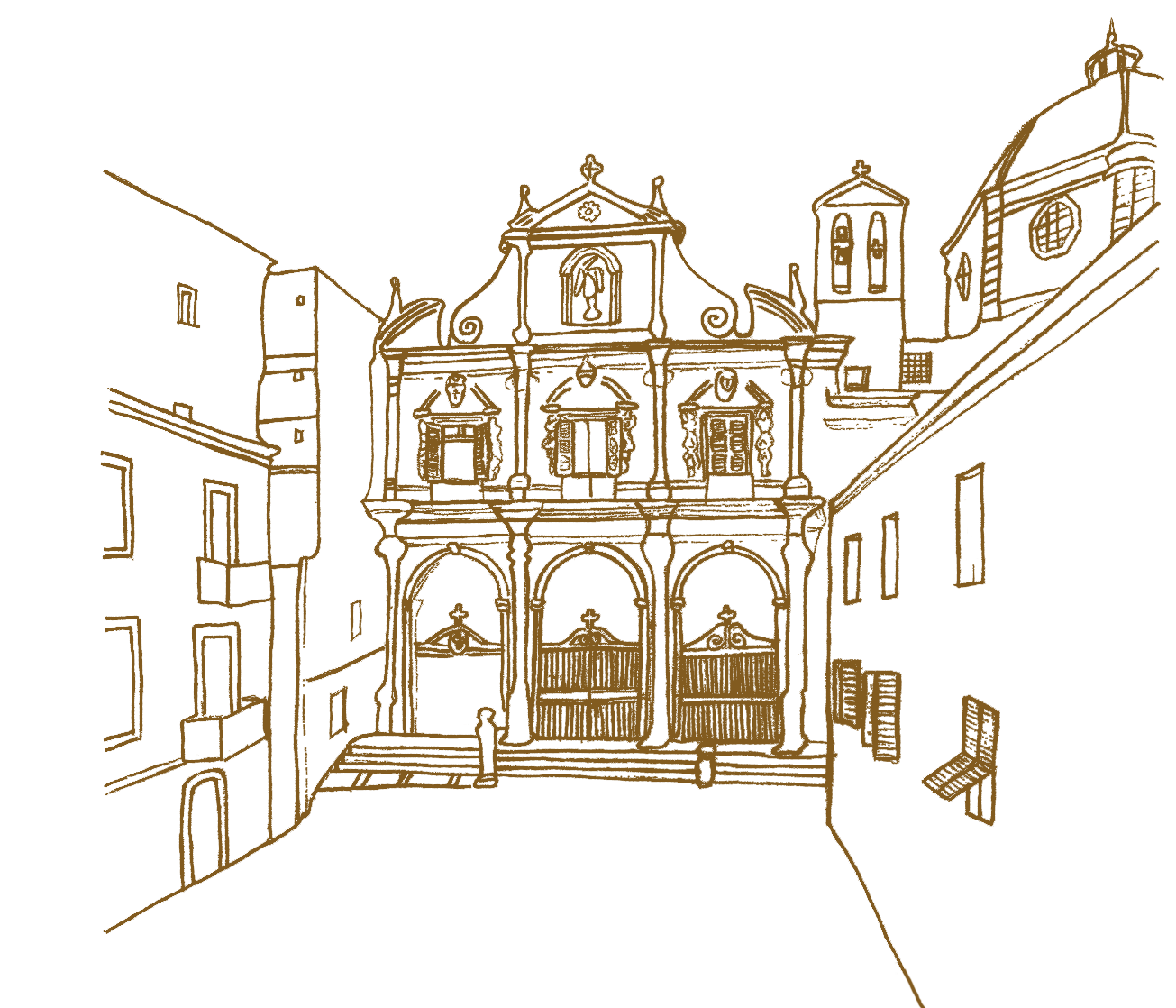 Chiesa di San Michele Arcangelo Cagliari - Grafica di Sandrina Pireddu e Giovanna Usala